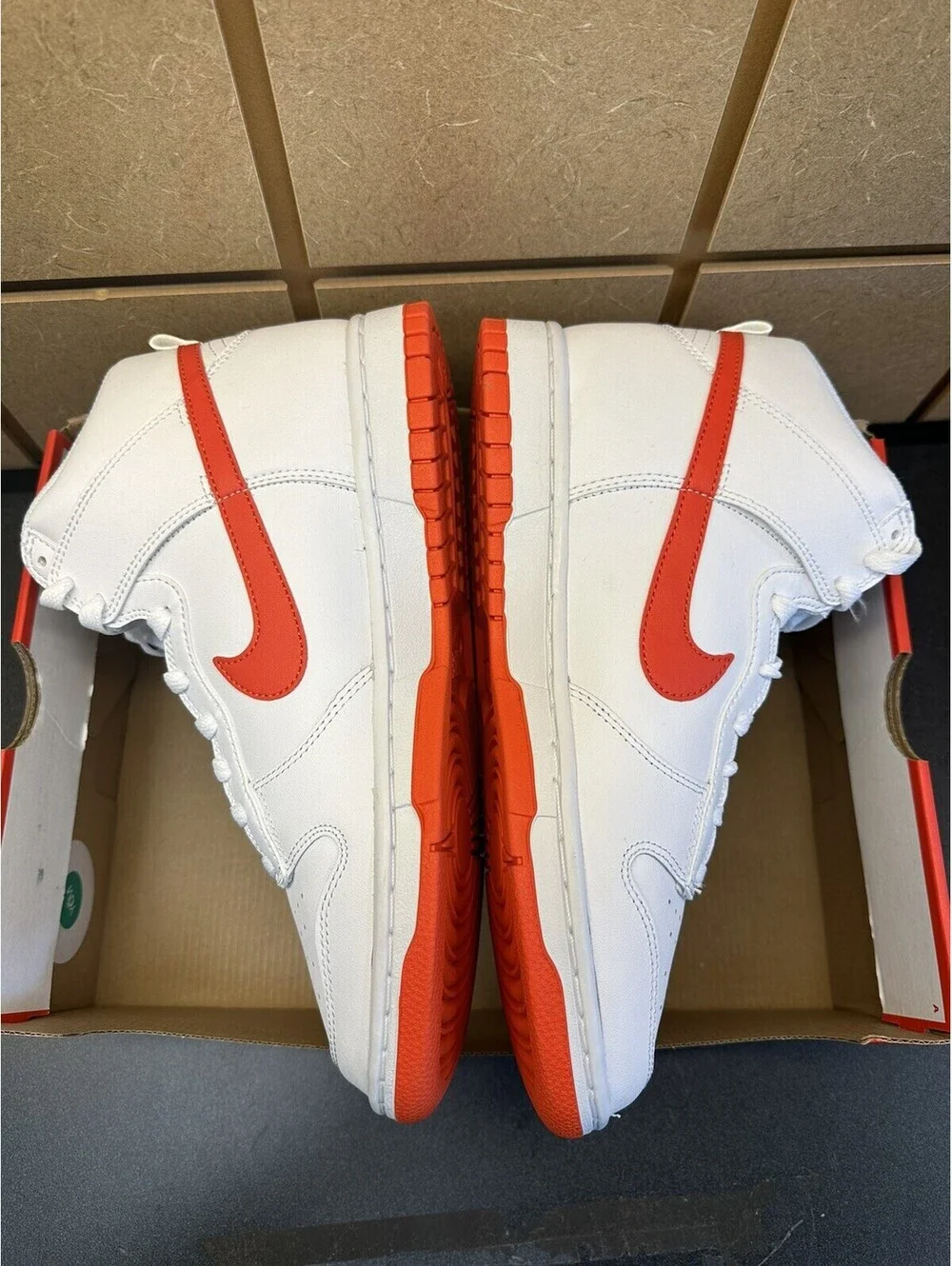 Nike Dunk High Retro White Picante Red Size 8 Mens Sneakers Shoes DV0828-100